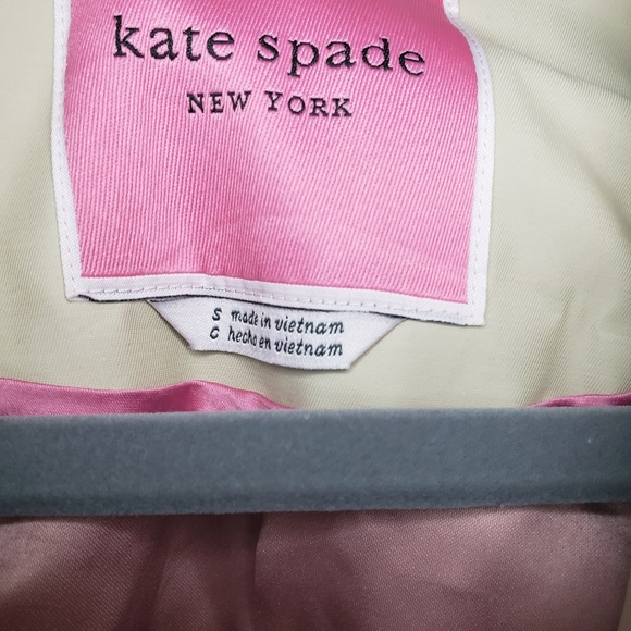 NWT Kate Spade Scalloped Edge Belted Trench Coat - Picture 9 of 16